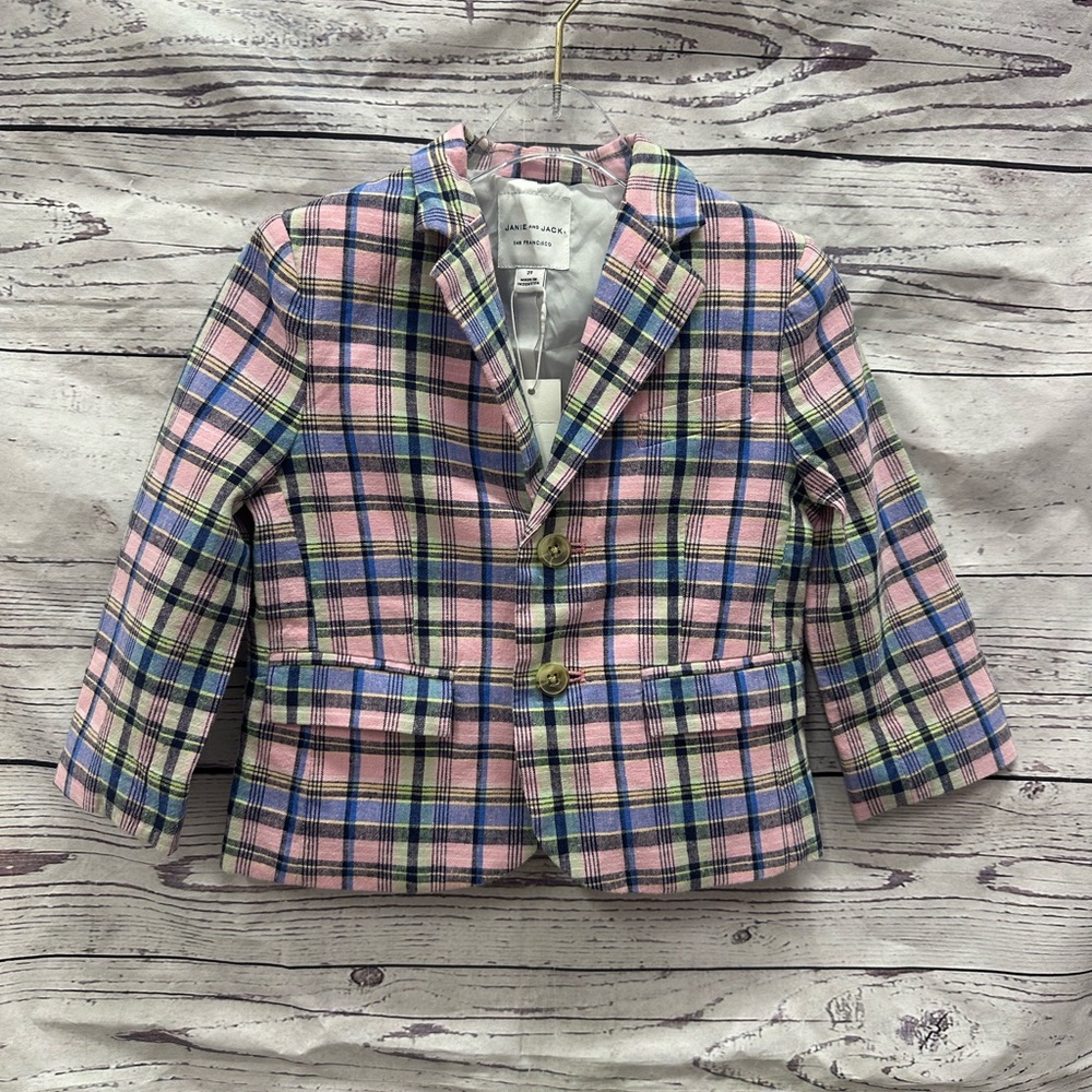 Pink Plaid Kids Jacket by Janie and Jack